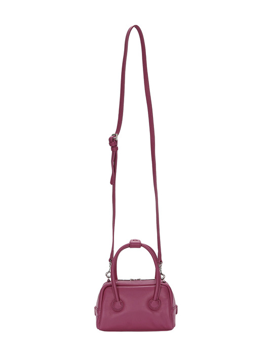PADDED SOFT TOTE MICRO_berry pink plain