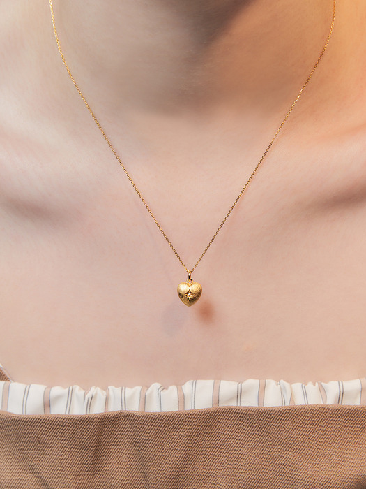 [단독]sanding heart necklace