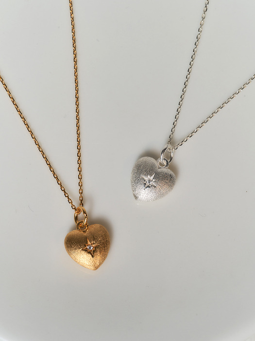 [단독]sanding heart necklace