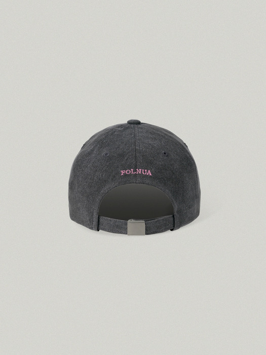 VINTAGE HEART BALL CAP [CHARCOAL]