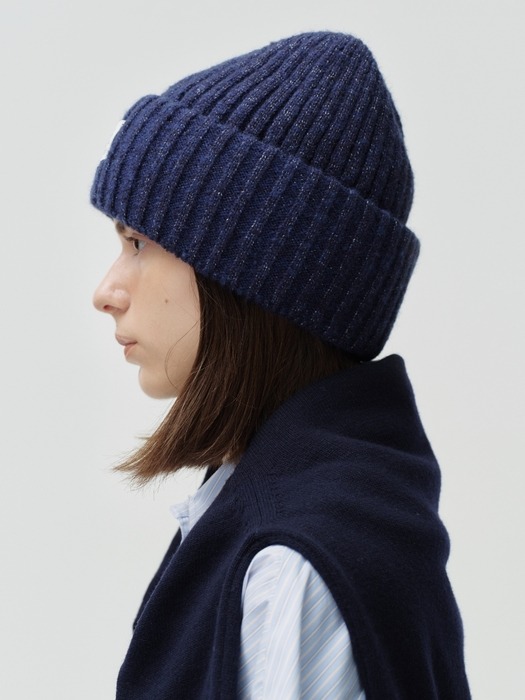 classic logo beanie - navy