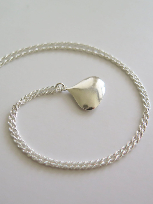 drop silver necklace (드롭 실버 실버목걸이) 