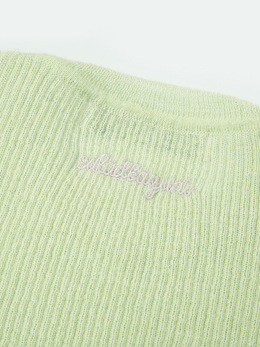 Mohair Ribbed Round Pullover_mint