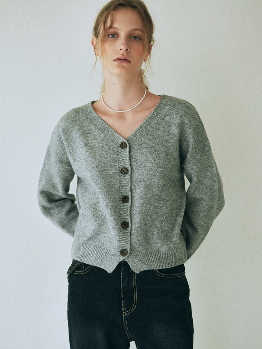 MODERN SYMBOL CARDIGAN_GRAY