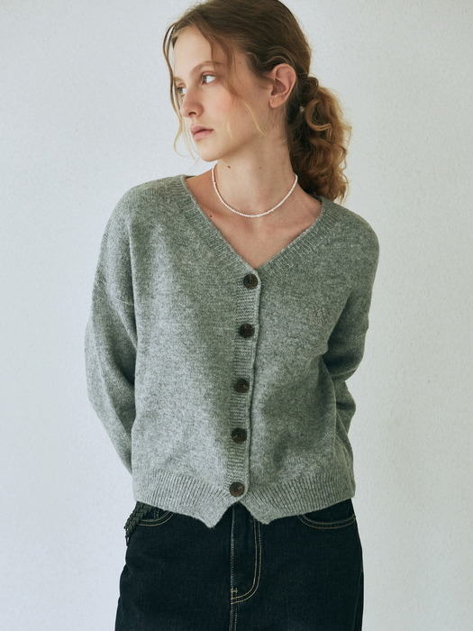 MODERN SYMBOL CARDIGAN_GRAY