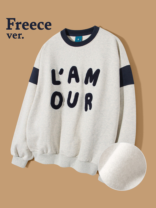 [Fleece] L`AMOUR Boucle Sweatshirt T82 - Oatmeal