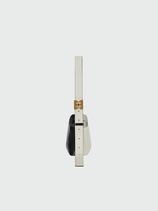 HALOS Small Trapezoid Shoulder Bag - Black/Ivory