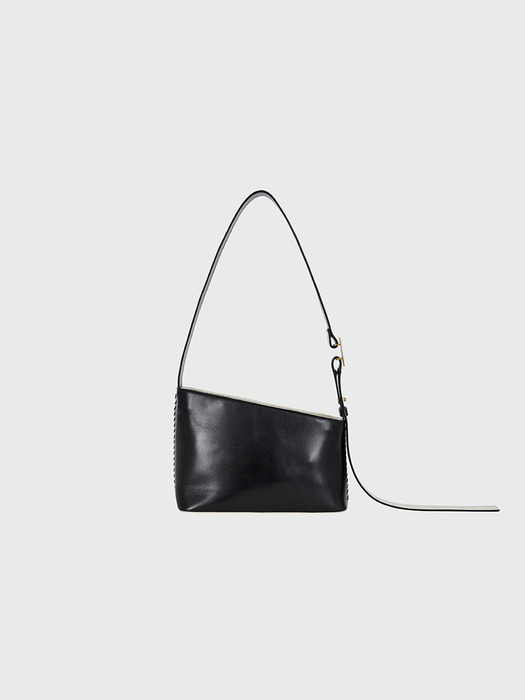 HALOS Small Trapezoid Shoulder Bag - Black/Ivory