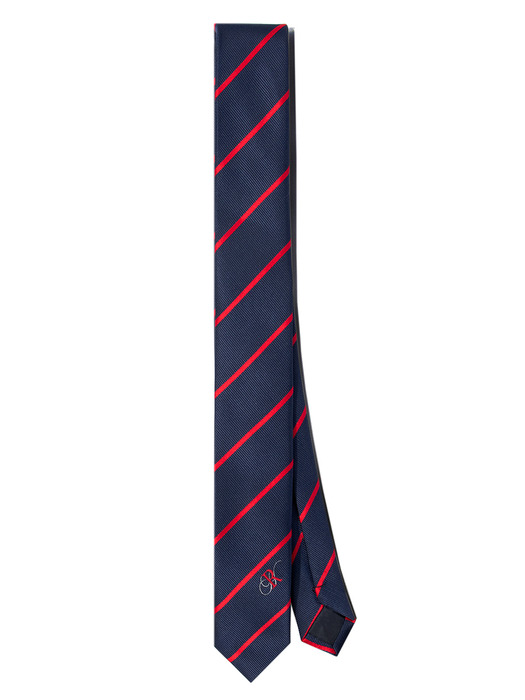 RH LOGO STRIPE TIE [NAVY]