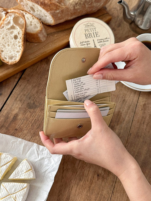 Ecrin card wallet - Butter