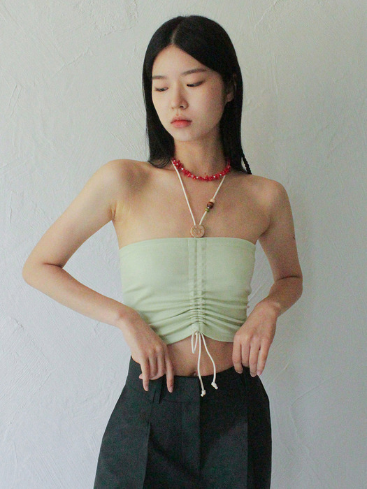 Wooden Beads Tube Top (MINT)