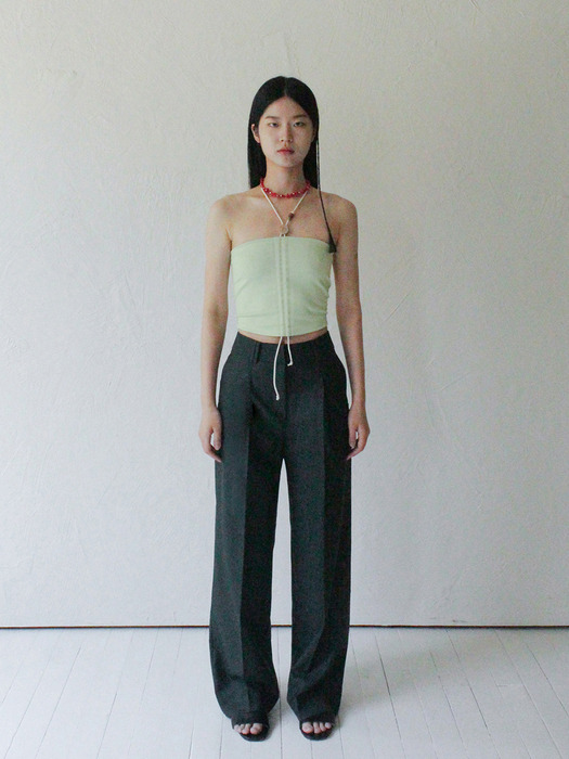 Wooden Beads Tube Top (MINT)