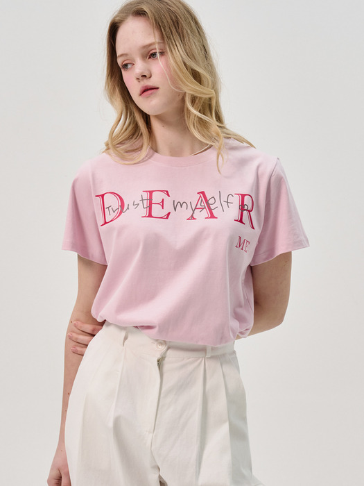 Dear Me Half_Sleeve T-shirt_Pink