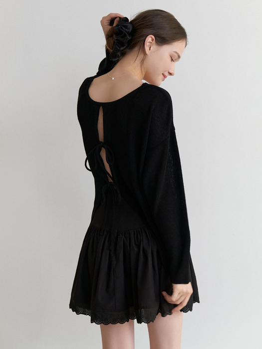 Verbena ribbon knit (black)