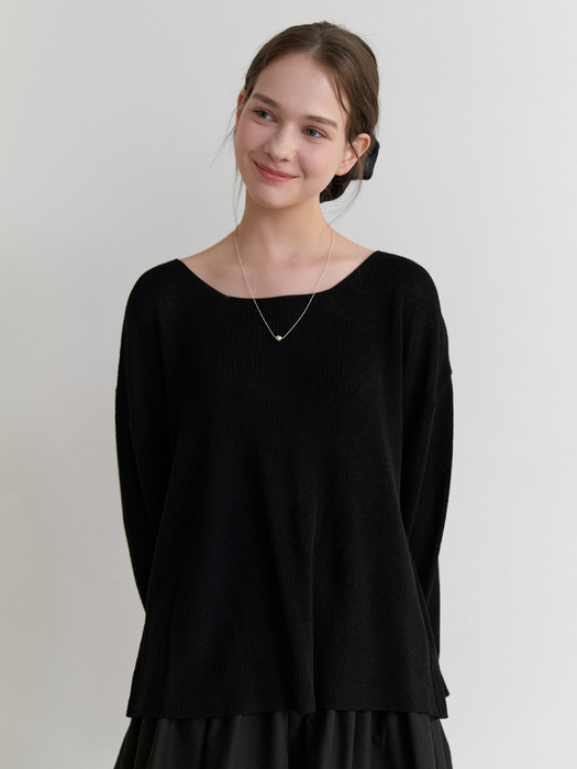 Verbena ribbon knit (black)