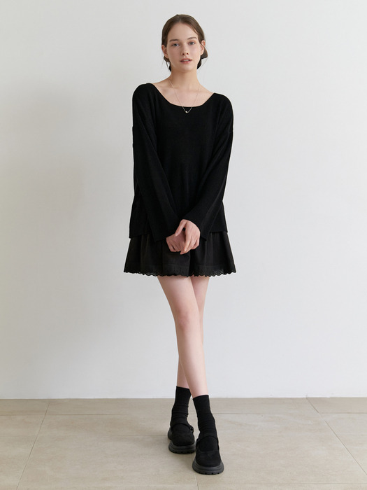 Verbena ribbon knit (black)