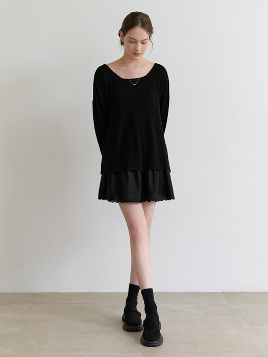 Verbena ribbon knit (black)