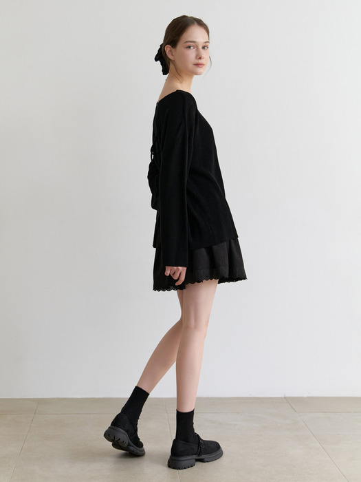 Verbena ribbon knit (black)