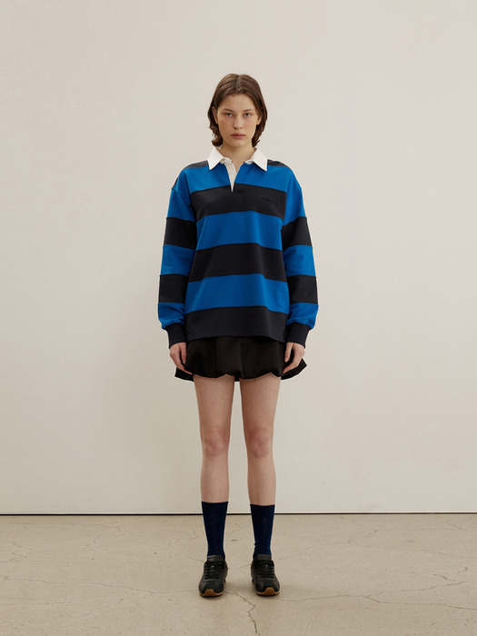 Embroidered Rugby Top, Blue