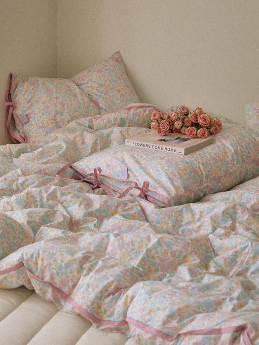 러브바인더 60수 고밀도순면 리본 차렵이불(SS/Q/K) 5종