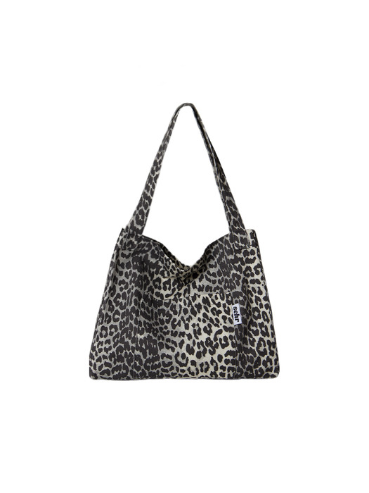 Leopard Twill Cotton Big Bag (Black)