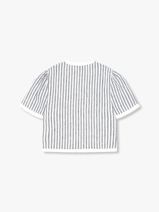 스트라이프 패턴 린넨 탑 (Bess Linen Top)_화이트 RF14306009