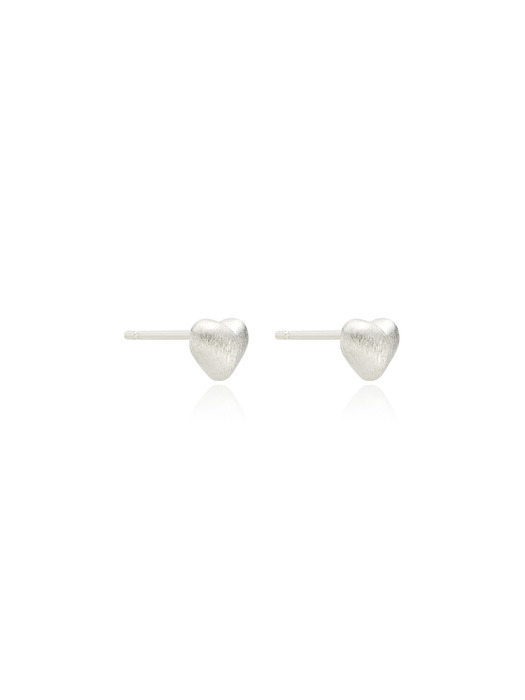 [단독][Silver 925] NC033 Matte Mini Heart Earrings