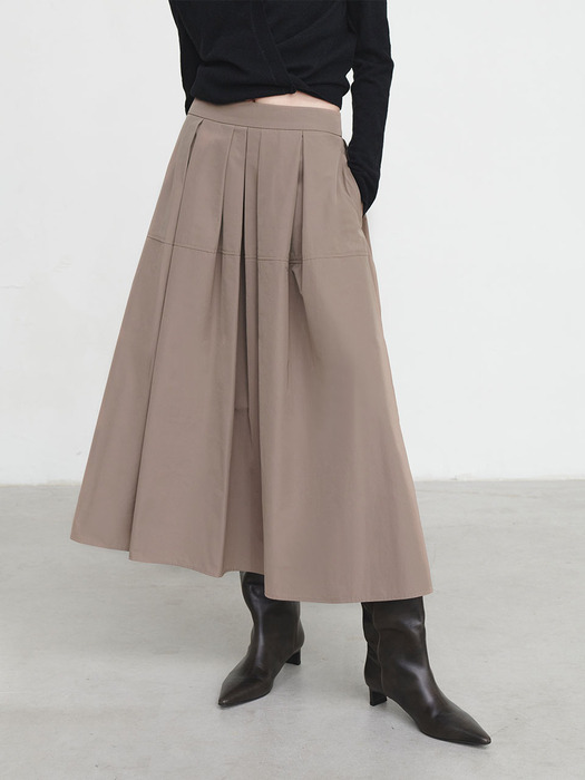 Pleats Full Skirt SW4AS834_2color