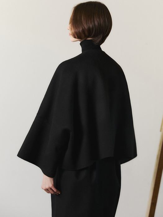 Cape Handmade Half Coat_Black