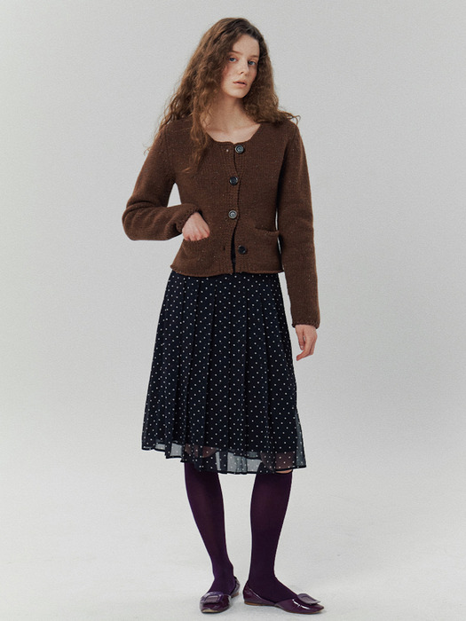 Audrey Nep Cardigan in Brown