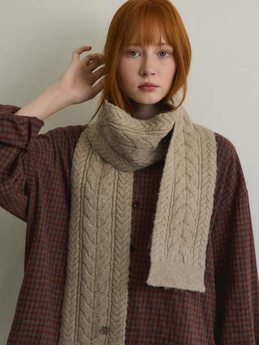 Always Cable Knit muffler 2 COLOR