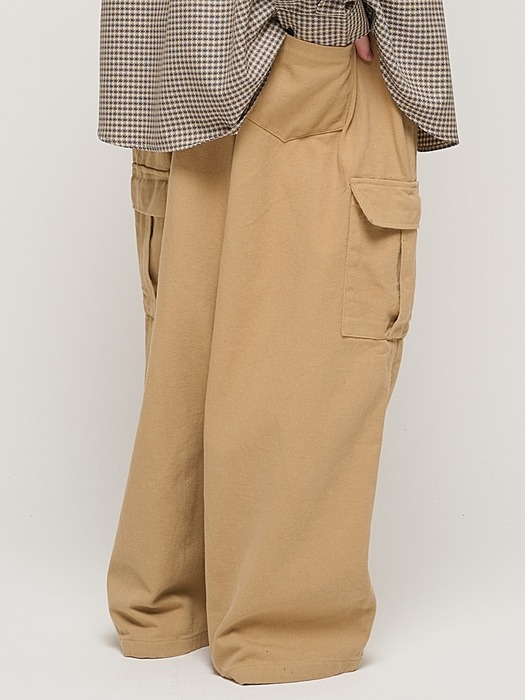 CB MULTI CARGO BANDING PANTS (BEIGE)