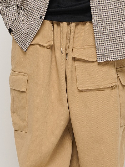 CB MULTI CARGO BANDING PANTS (BEIGE)