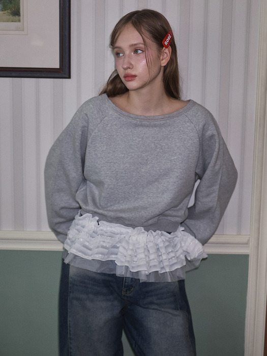 Two-way Bolero Sweatshirt [Gray]