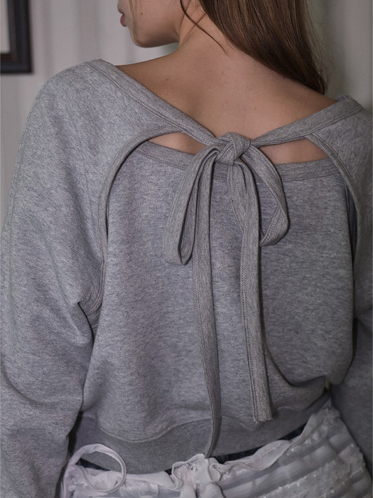 Two-way Bolero Sweatshirt [Gray]