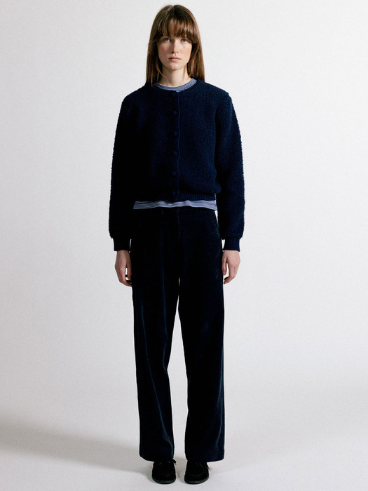 Corduroy carpenter pants (Dark navy)