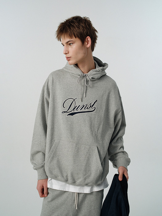 UNISEX PATCHED LOGO HOODIE MELANGE GREY_M_UDTS5A118G2