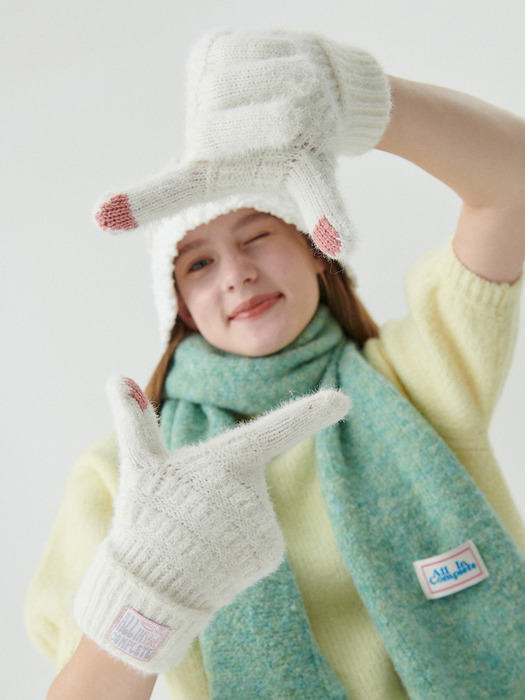 [리퍼브][단독] Fuzzy Rabbit Gloves (8 Colors)