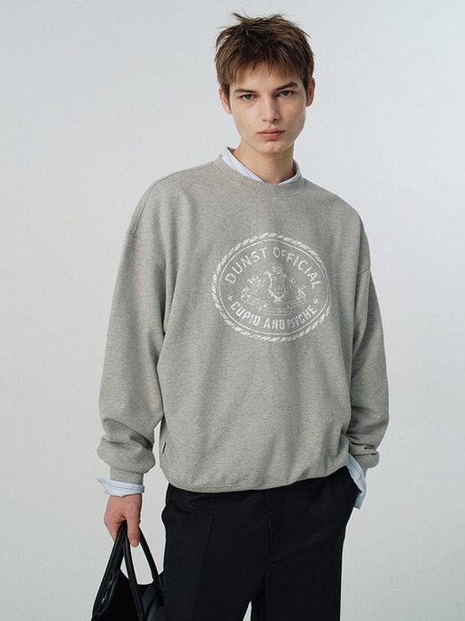 UNISEX CUPID CAMPUS SWEATSHIRT MELANGE GREY_M_UDTS5A102G2