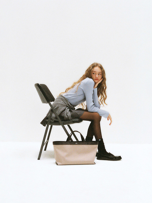 MINI PLEATS SKIRT MELANGE GREY_UDSK5A208G2