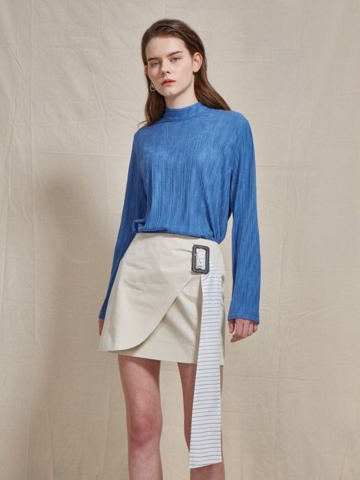 belted wrap skirt
