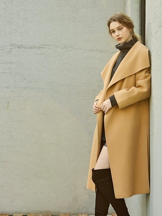 SLIT HANDMADE COAT BEIGE 