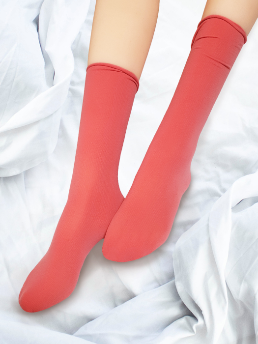 코듀로이 Color Socks (Red Pink)