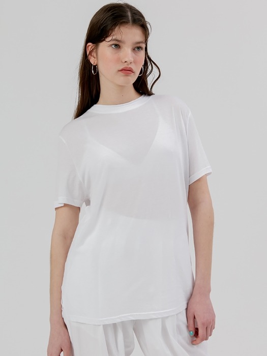 Basic Half Sleeve T shirt [White]