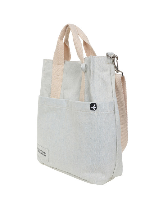 VIAMONOH DAILY CANVAS SHOULDER BAG (DENIM) 에코백 토트백 크로스백 숄더백 가방