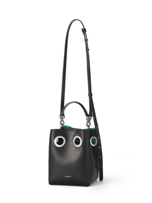 Mini Nana Bag (Black+Turquoise blue)