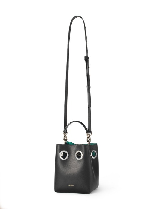 Mini Nana Bag (Black+Turquoise blue)