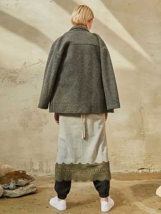 wool diverse volume dress_gray