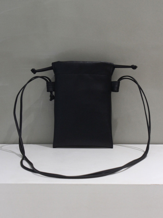 Leather square bag black