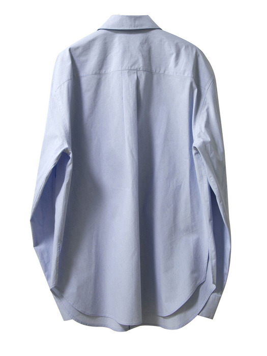 Sleeve pin-tuck shirts - Sky blue stripe